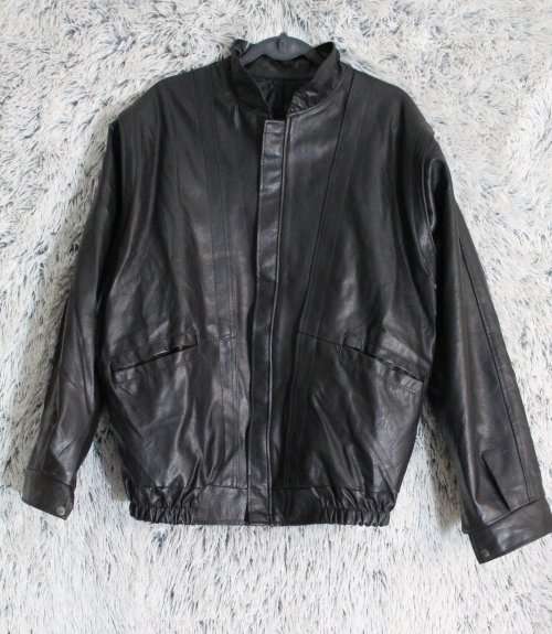 Vintage Mens Leather Biker Jacket
