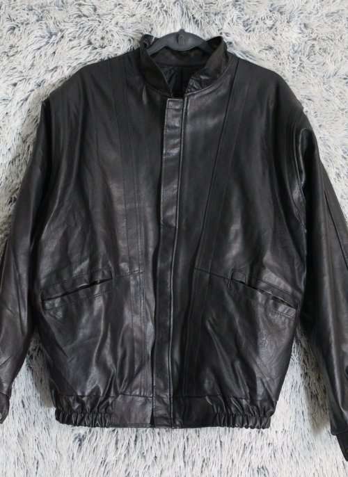 Vintage Mens Leather Biker Jacket