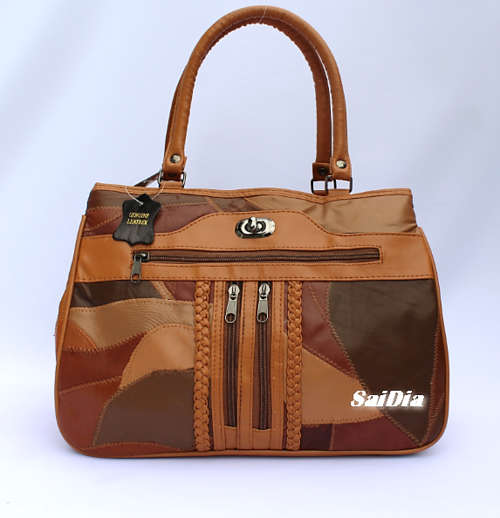 Gorgeous Genuine Leather Handbag In Captivating Cognac