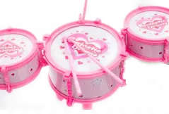 3 Piece Drum, Guitar And Microphone Musical Set