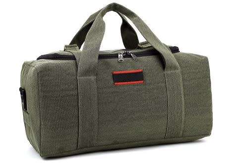 Canvas  Weekender / Duffle Bag in Green
