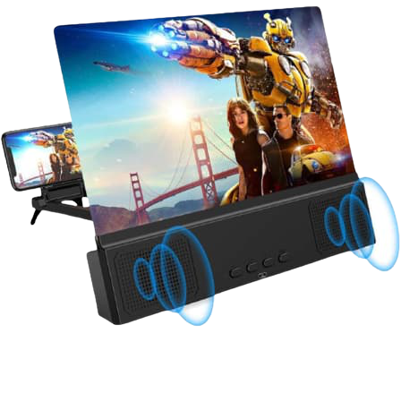 Bluetooth Speaker with Phone Screen Magnifier