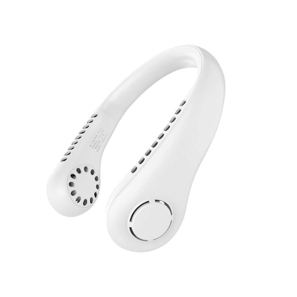 Mini Hanging Neck Fan,USB Rechargeable ,Air Cooler Portable Bladeless Fan_white