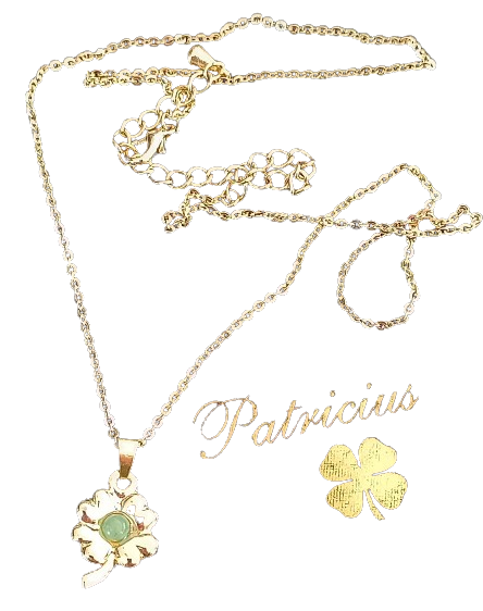 PATRICIUS Gold Plated Aventurine Pendant Necklace