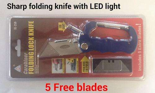 FOLDING LOCK KNIFE with LED light