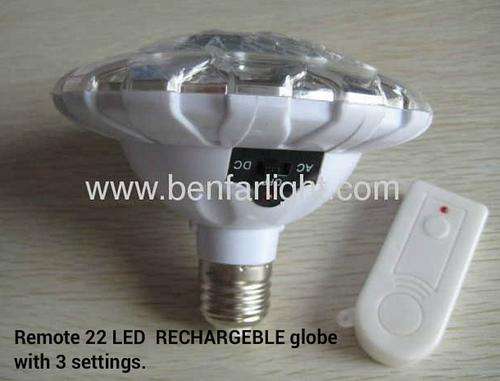 RECHARGEBLE remote 22LED GLOBE