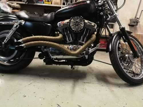 5m Titanium Lava Rock Exhaust Heat Wrap, gold colour manifold heat tape.