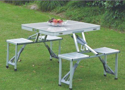 ALUMINIUM PICNIC TABLE- FOLDS UP TO CARRY !