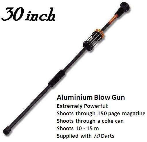 30" Blow Gun "Blow Pipe" with 10 Darts ---Extremely Powerful