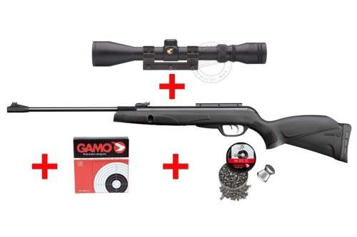 GAMO AIR RIFLE 4.5MM BLACK KNIGHT PACK