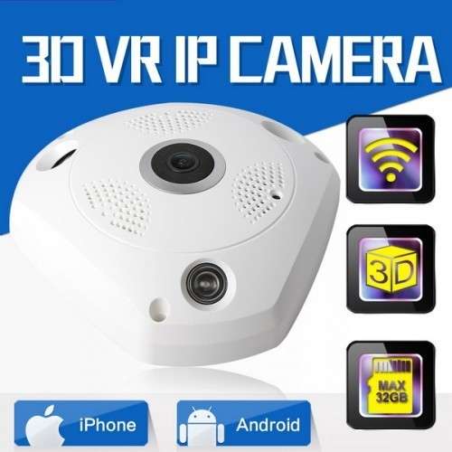 360 DEGREE IP CAMERA VR CAM 3D | WIFI | ANDROID/APPLE APP | 2 WAY INTERCOM | VIEW FROM SMART DEVICE