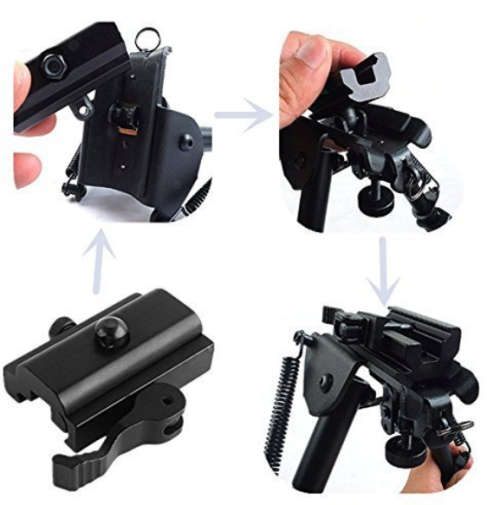 SPRING BIPOD FOR AIR RIFLE | FOLDING BIPOD