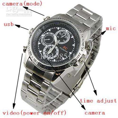 8GB SPY CAMERA WATCH- PICTURES / VIDEO /MASS STORAGE