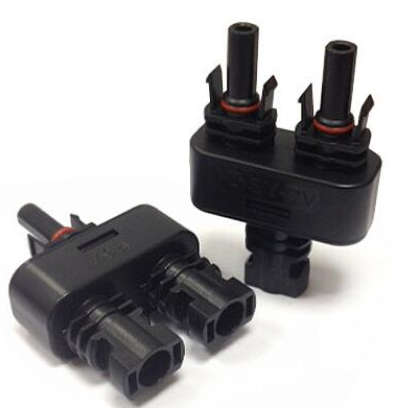 1 to 2 MC4 Solar Style Branch Panel Cable Connectors