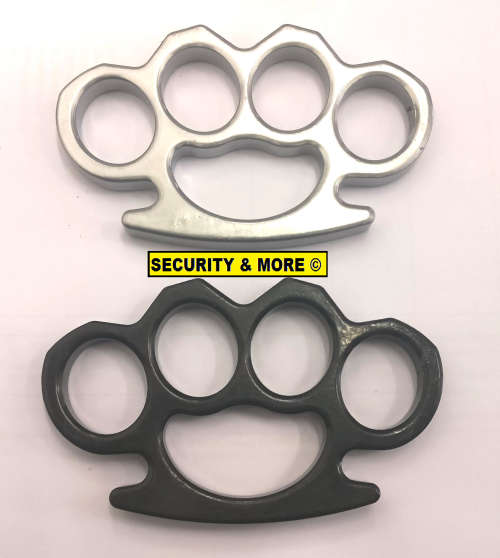 SOLID STEEL KNUCKLE DUSTER | BLACK OR SILVER