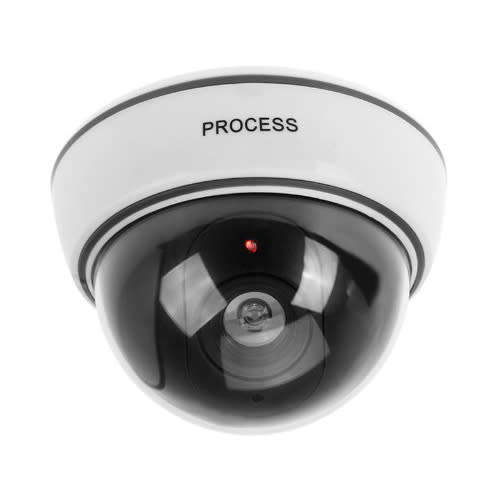 Dummy Dome Camera With Flashing Red LED Light | Scare Away Intruders