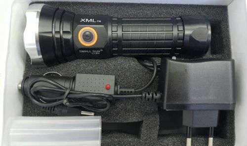 ULTRA BRIGHT SMALL SUN T6 LED ALLOY RECHARGEABLE TORCH