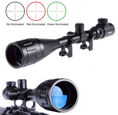 Beileshi 6-24X50AOEG Green Red Mil Dot / Rangefinder Reticle Tactical Rifle Scope