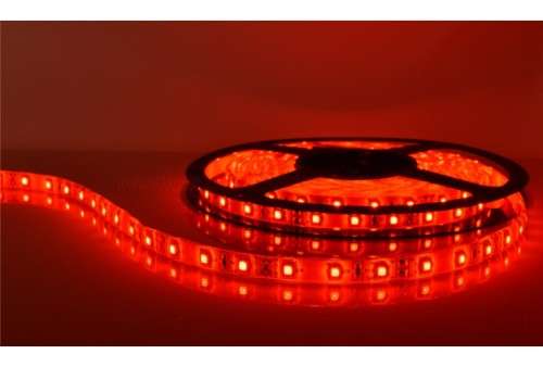 5M ROLL RED 12V LED STRIP LIGHTS | WITH POWER SUPPLY PLUG | 3528 LED