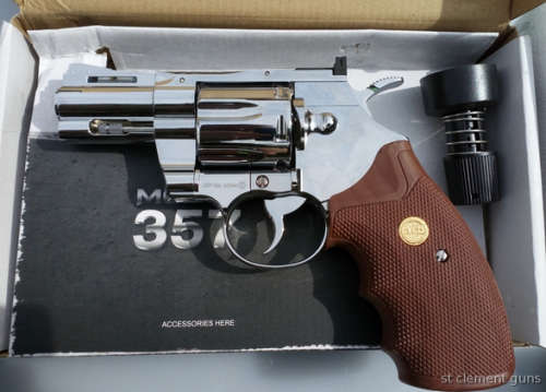 KWC 357 MAGNUM 2.5" CO2 BB GUN | CHROME | 4.5mm /.177 CAL