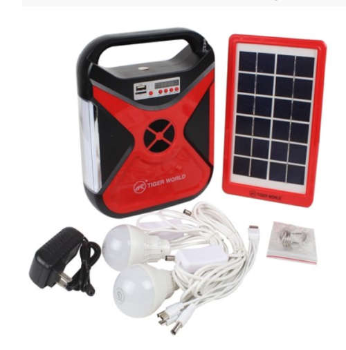 Mobile Solar Lighting Kit with FM Radio | Torch | USB ports | Light Bulbs