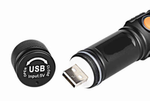 Adjustable LED Torch With Zoom 1000LM USB Rechargeable Flashlight Torch