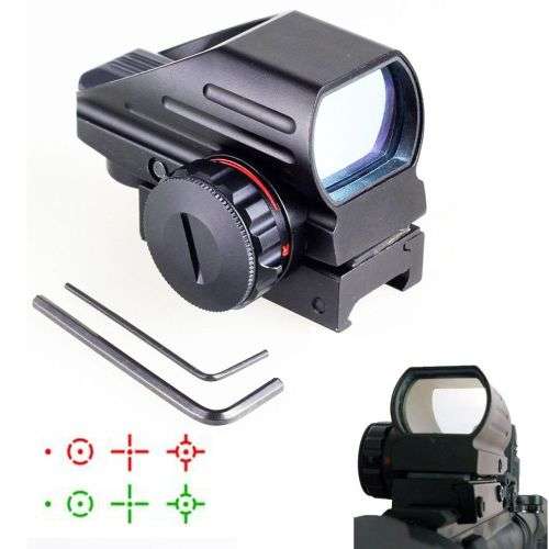 Beileshi Tactical 1X22X33 Reflex Sight Red and Green 4 Reticle DOT Sight