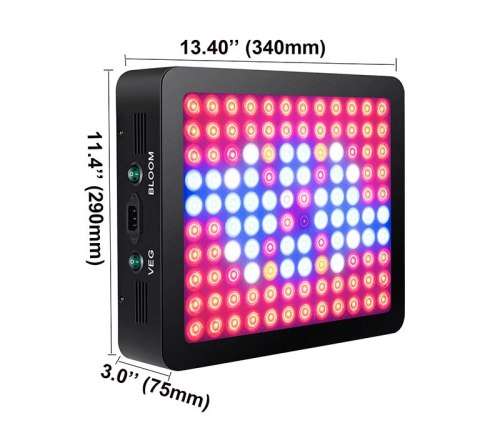1200W LED Grow Light | Veg and Bloom Setting (Real Draw 180W) - Last Few Left !