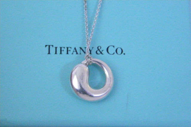 TIFFANY & CO Tiffany & Co. Elsa Peretti Sterling Silver Eternal Circle Pendant & Chain