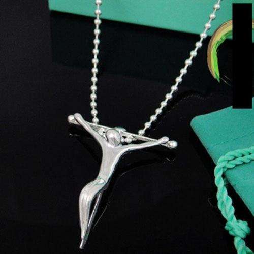 TIFFANY & C0 - CRUCIFIX PENDANT & CHAIN CRAFTED IN .925 STERLING SILVER