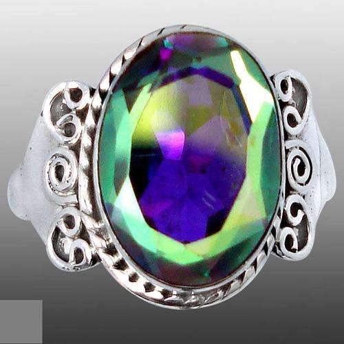 RARE FIND!!  GENUINE BLING TOPAZ RING  IN 925 STERLING SILVER