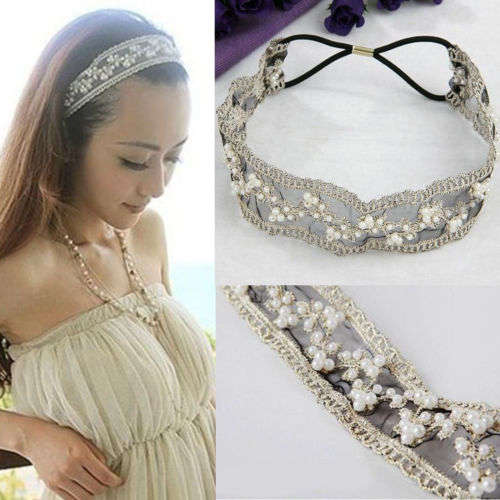 PRETTY LACE AND SMALL DELICATE PEARL HEADBAND  BEAUTIFUL ACCESSORY FOR ADULT WEDDING / MATRIC  DANCE