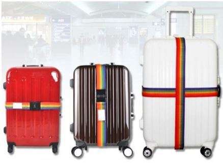 EASILY IDENTIFIABLE STRONG AND SAFE ADJUSTABLE TRAVEL LUGGAGE STRAP WITH YOUR OWN UNIQUE COMBINATION