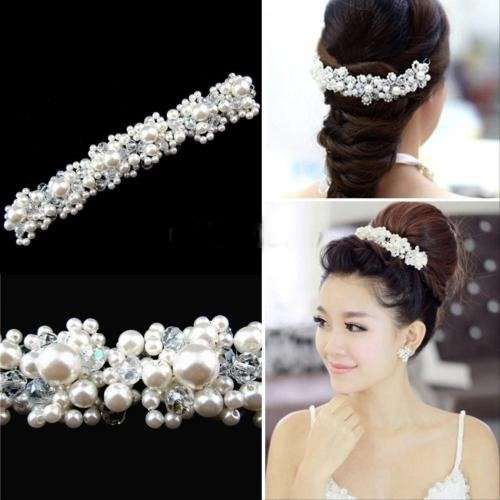 EXQUISITE BRIDE'S HAIR JEWELLERY FAUX PEARL  - CAN BE USED AS BRIDAL HEADBAND  OR HAIR ACCESSORY