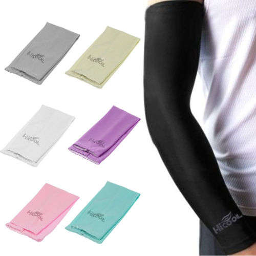 HI-COOL UV  PROTECTION SLEEVES PROTECT YOUR ARMS WHILE PLAYING OUTDOOR SPORTS TURQUOISE BLUE