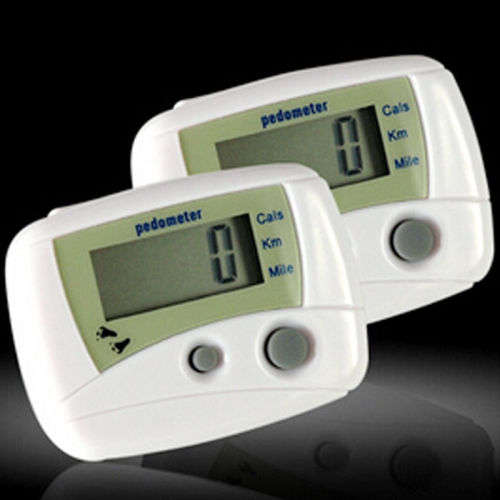 FREE GIFT 1 PAIR WHITE SPORTS SLEEVES + PEDOMETER - COUNTS STEPS WALKED & CALORIES BURNT