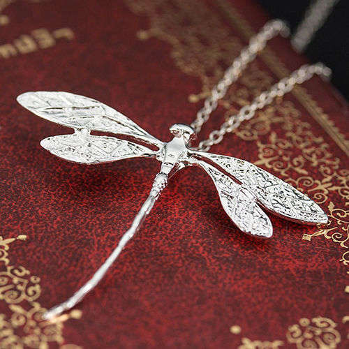 PERFECT GIFT  -  SILVER PLATED DRAGONFLY PENDANT - NO CHAIN INCLUDED