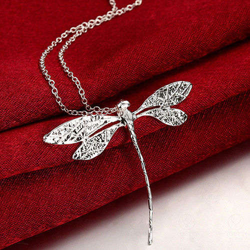 PERFECT GIFT  -  SILVER PLATED DRAGONFLY PENDANT - NO CHAIN INCLUDED