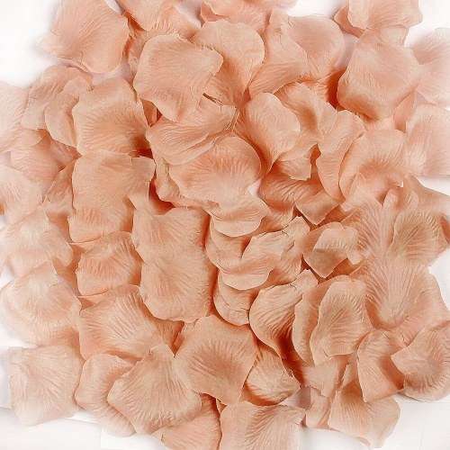 1000 CHAMPAGNE SILK ROSE PETALS USE FOR CONFETTI/AISLE DECOR/PHOTO PROP/TABLE DECOR/ROMANTIC SETTING