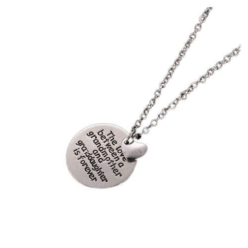 SENTIMENTAL GIFT THE LOVE BETWEEN A GRANDMOTHER AND GRANDDAUGHTER IS FOREVER -  PENDANT AND CHAIN