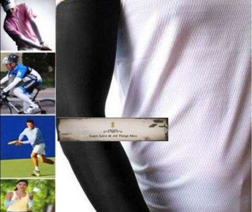 HI-COOL UV  PROTECTION SLEEVES PROTECT YOUR ARMS WHILE PLAYING OUTDOOR SPORTS - BLACK