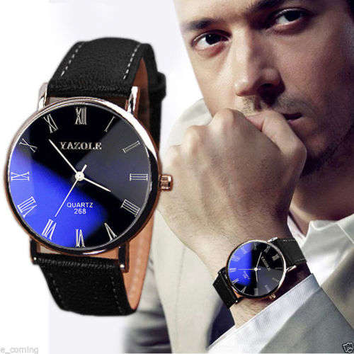 STRIKINGLY ELEGANT AND STYLISH  -  MEN'S DRESS WATCH DESIGNED BY YAZOLE