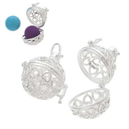 MEXICAN BOLA PENDANT - PREGNANCY HARMONY HEART CHIME BALL -  ANGEL CALL BALL CHIME