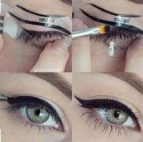 1 SET OF CAT AND SMOKEY EYES MAKEUP CARD TEMPLATE TOP AND BOTTOM