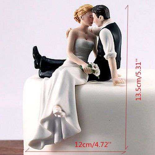 STUNNING ROMANTIC RESIN WEDDING CAKE TOPPER - BRIDE AND GROOM