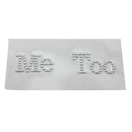 WEDDING DAY "I DO"  AND "ME TOO"  RHINESTONE BRIDE AND GROOM SHOE DECAL SET