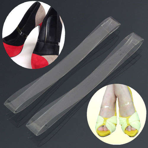1 PAIR CLEAR SHOE STRAPS - PREVENTS SHOES SLIPPING OFF WHEN WALKING DANCING, ETC