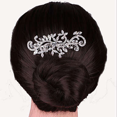 SALE!!  ELEGANT WEDDING BRIDAL HAIR COMB/SLIDE -  CRYSTAL - METAL - BEAUTIFULLY CRAFTED