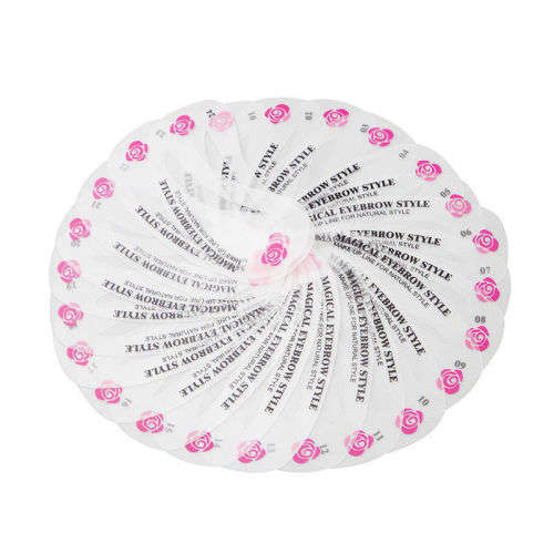 NEW!!!   24 STYLE SET OF EYEBROW SHAPING STENCILS - GET THAT BEAUTY SALON LOOK AT HOME