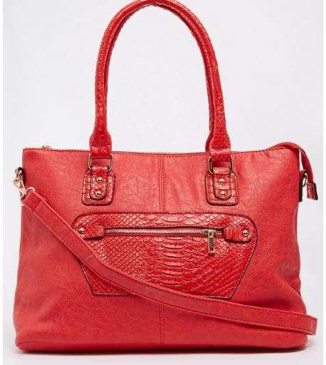 DESIGNER HANDBAG - MODA SCAPA - RED - EXQUISITE TOTE  FULLY LINED  BAG